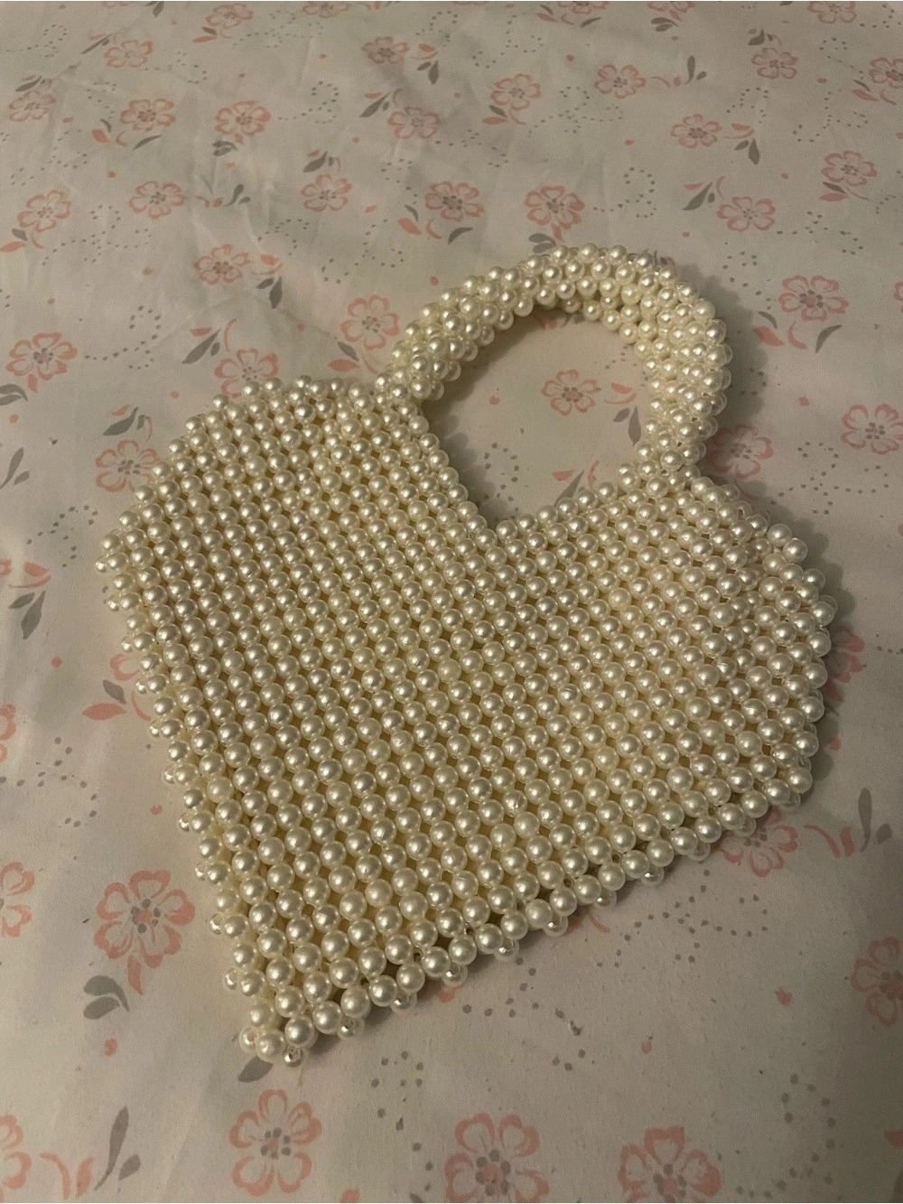 A New Day Pearl Beaded Mini Bag in Cream Like New